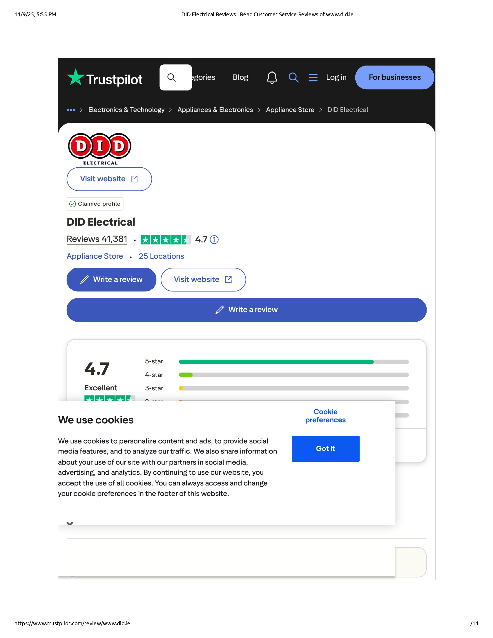 Native browser print preview