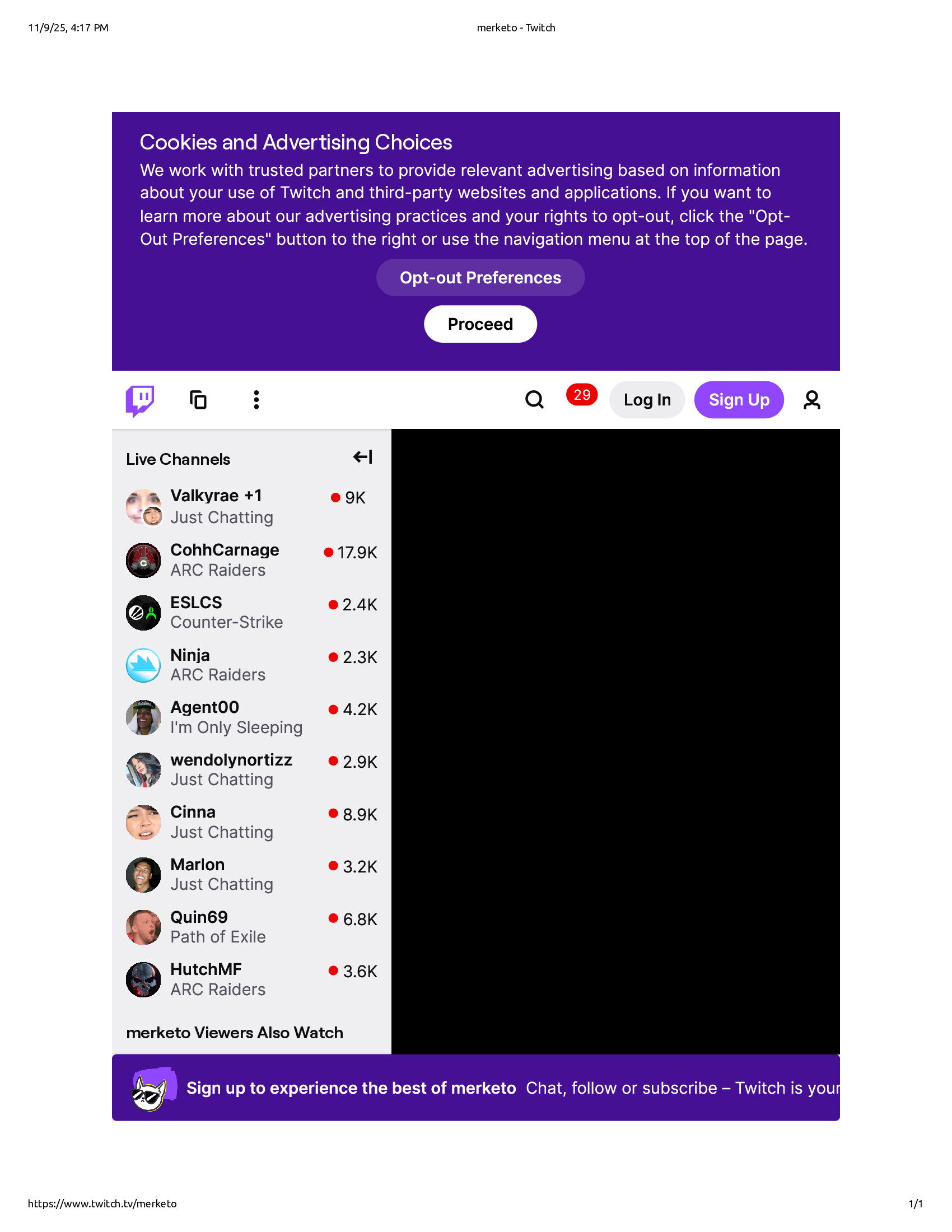 Native browser print preview