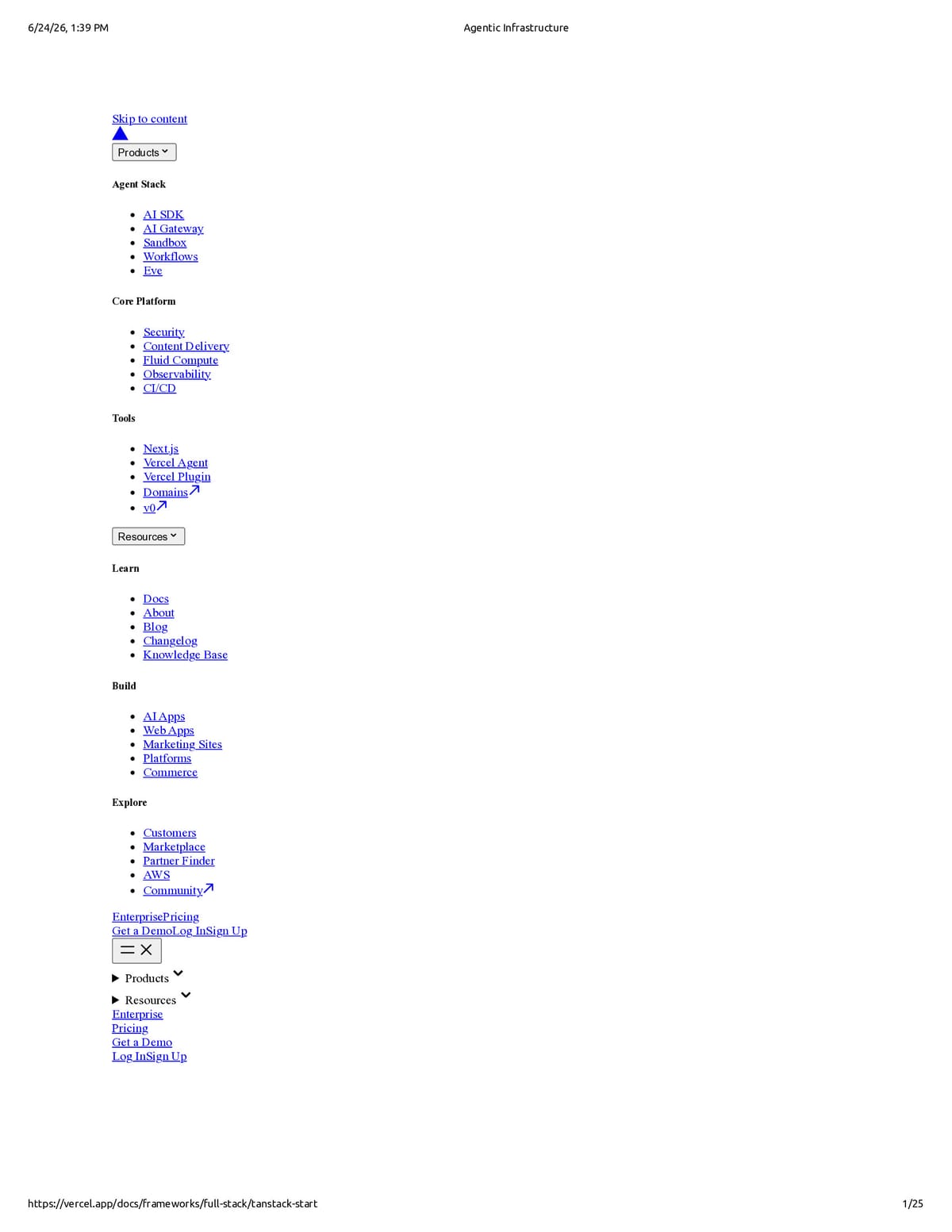 Native browser print preview