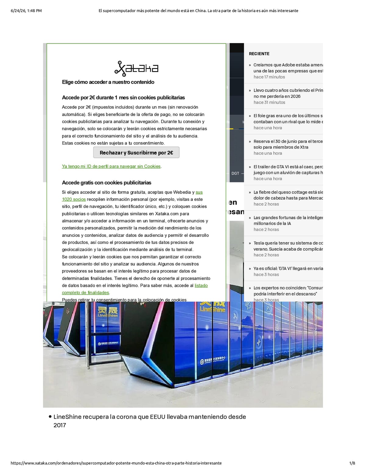 Native browser print preview