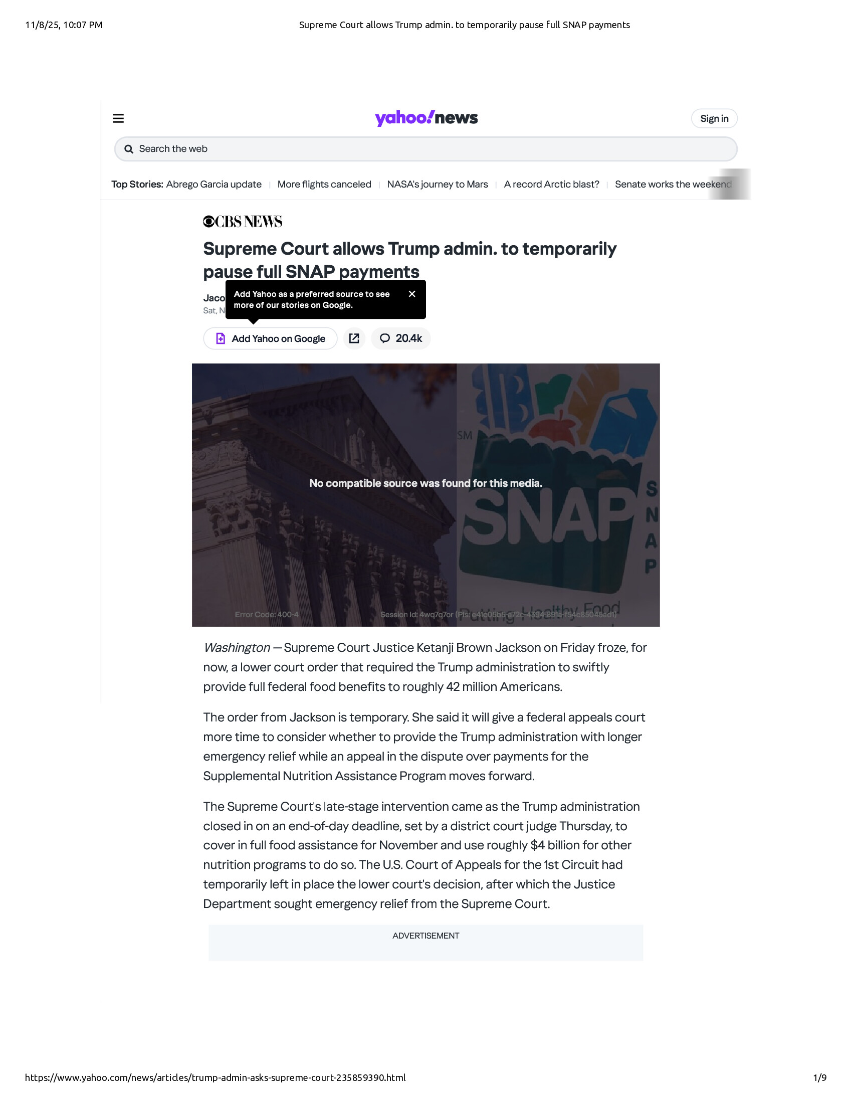 Native browser print preview